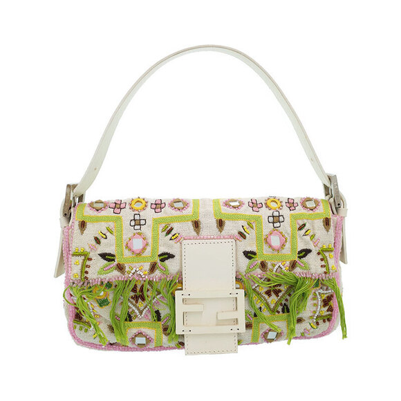 Fendi Handbags - FENDI Fringe Beaded Bucket Bag Semi Shoulder